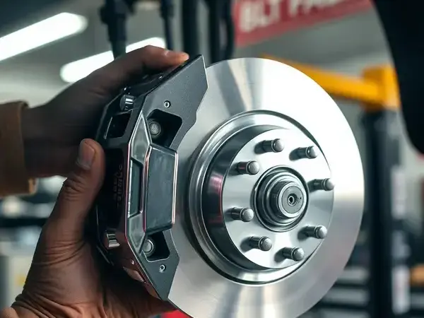 Complete brake pad replacement on 2019 Ford F-150, showing new rotors and calipers