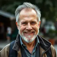 Robert C., 55 years old satisfied customer with gray beard